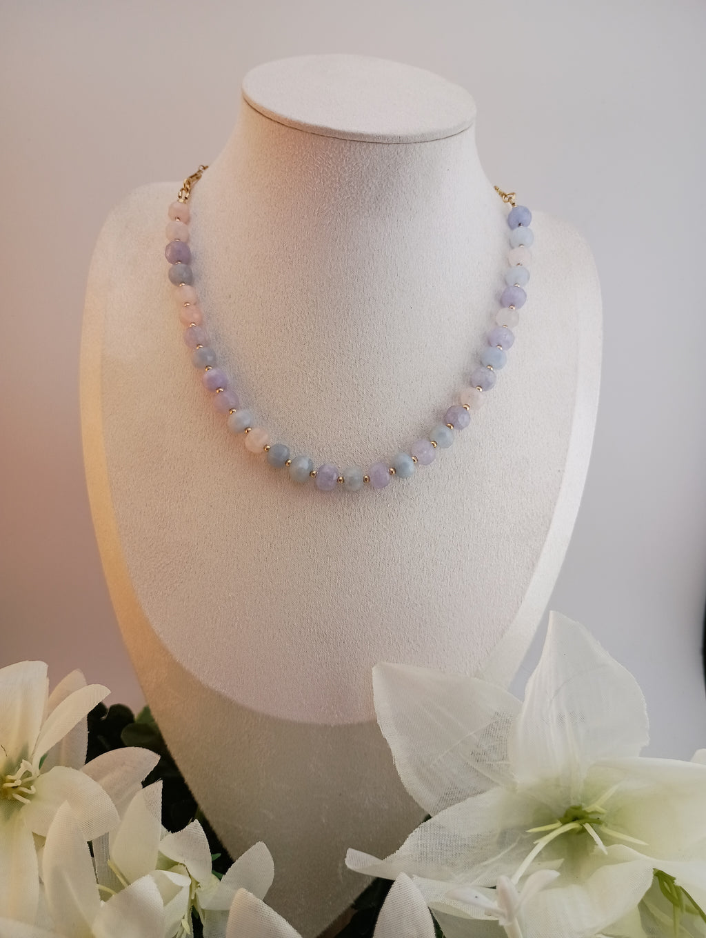 Aquamarine, Lavender Amethyst & Rose Quartz | 18K Gold-Plated Toggle Clasp