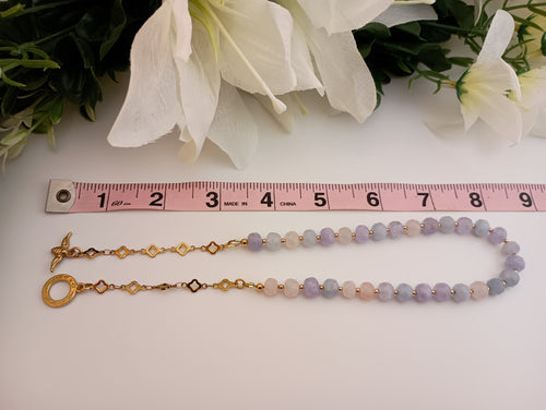 Aquamarine, Lavender Amethyst & Rose Quartz | 18K Gold-Plated Toggle Clasp