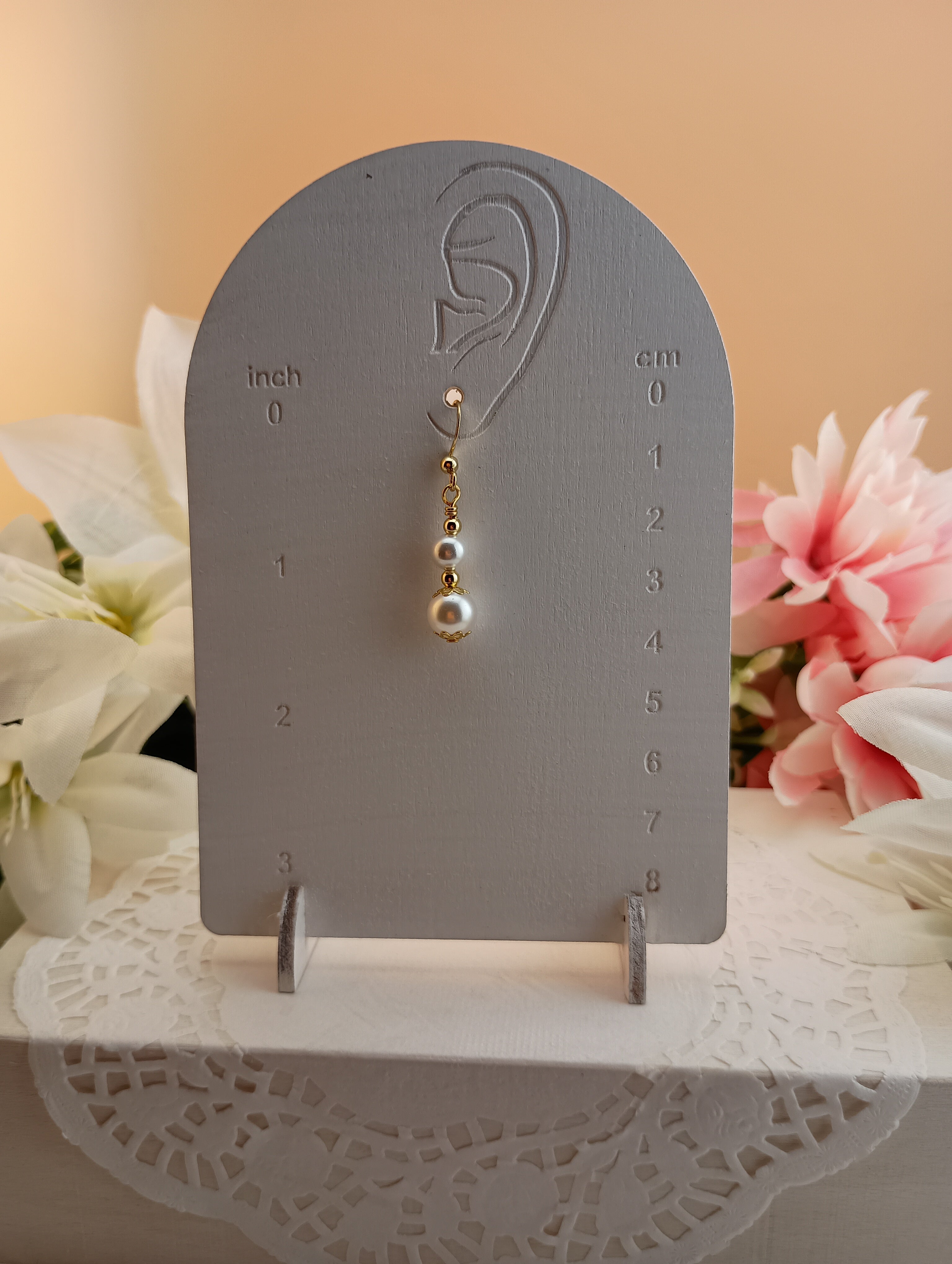 Shell Pearl Duo Drop Earrings
