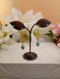 Amazonite Filigree Drop Earrings