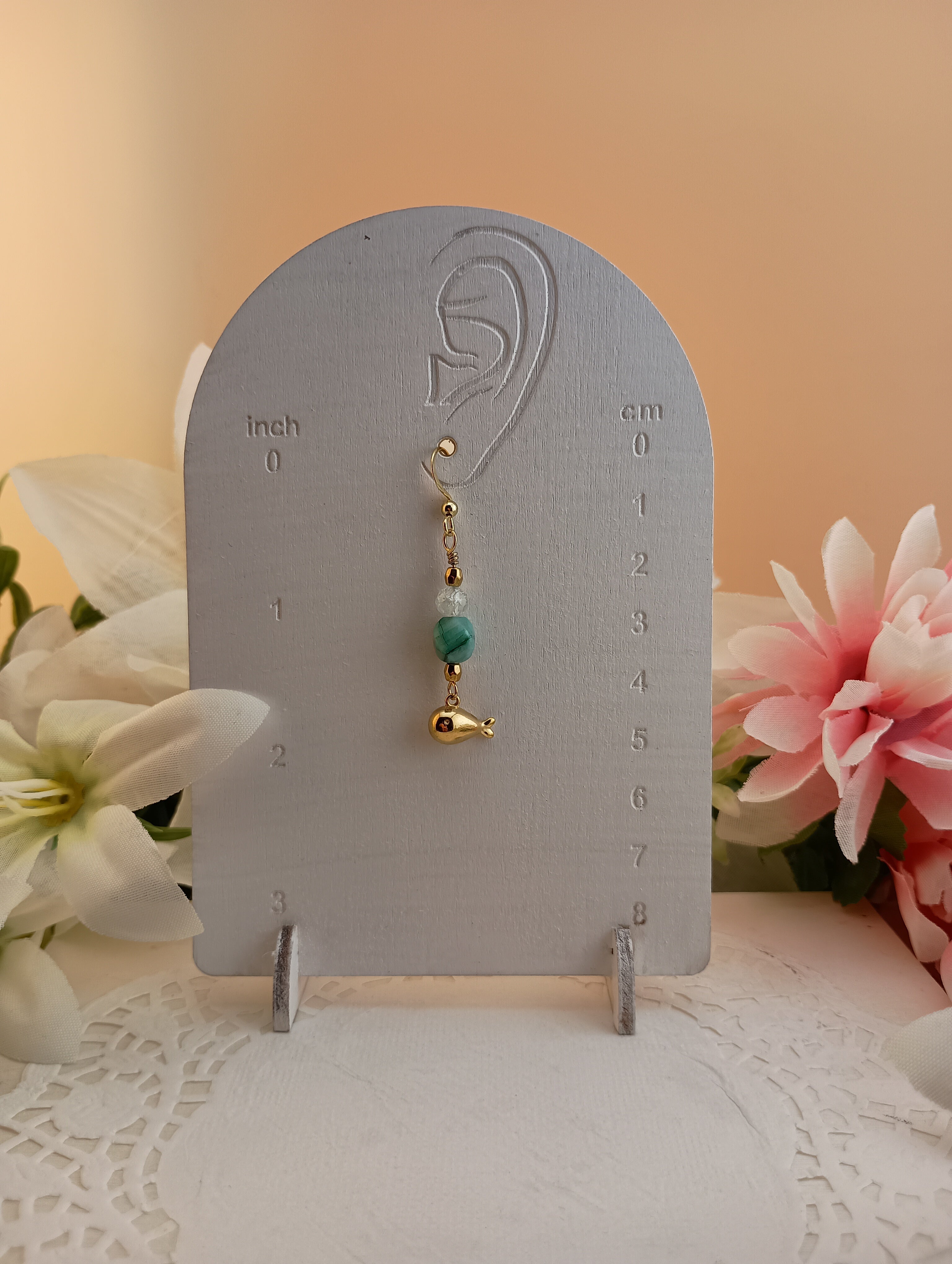 Little Fish Chrysocolla Drop Earrings