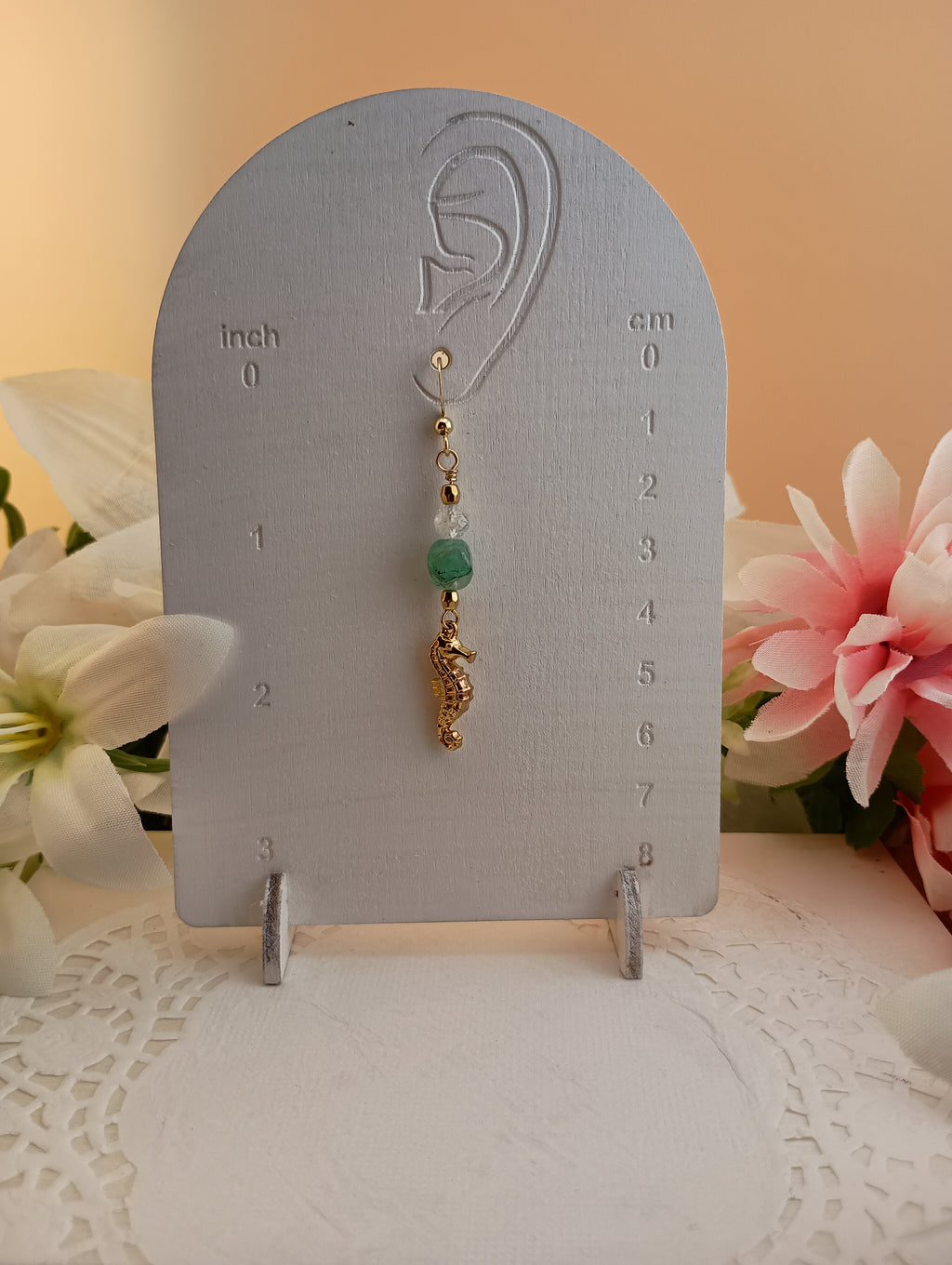 Seahorse Chrysocolla Drop Earrings