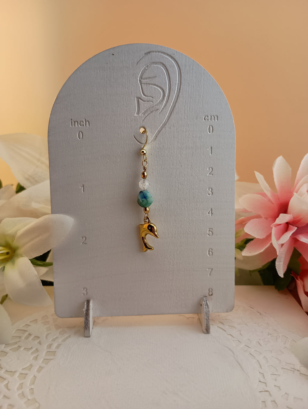Dolphin Chrysocolla Drop Earrings