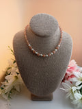 Sunstone and Shell Pearl Necklace