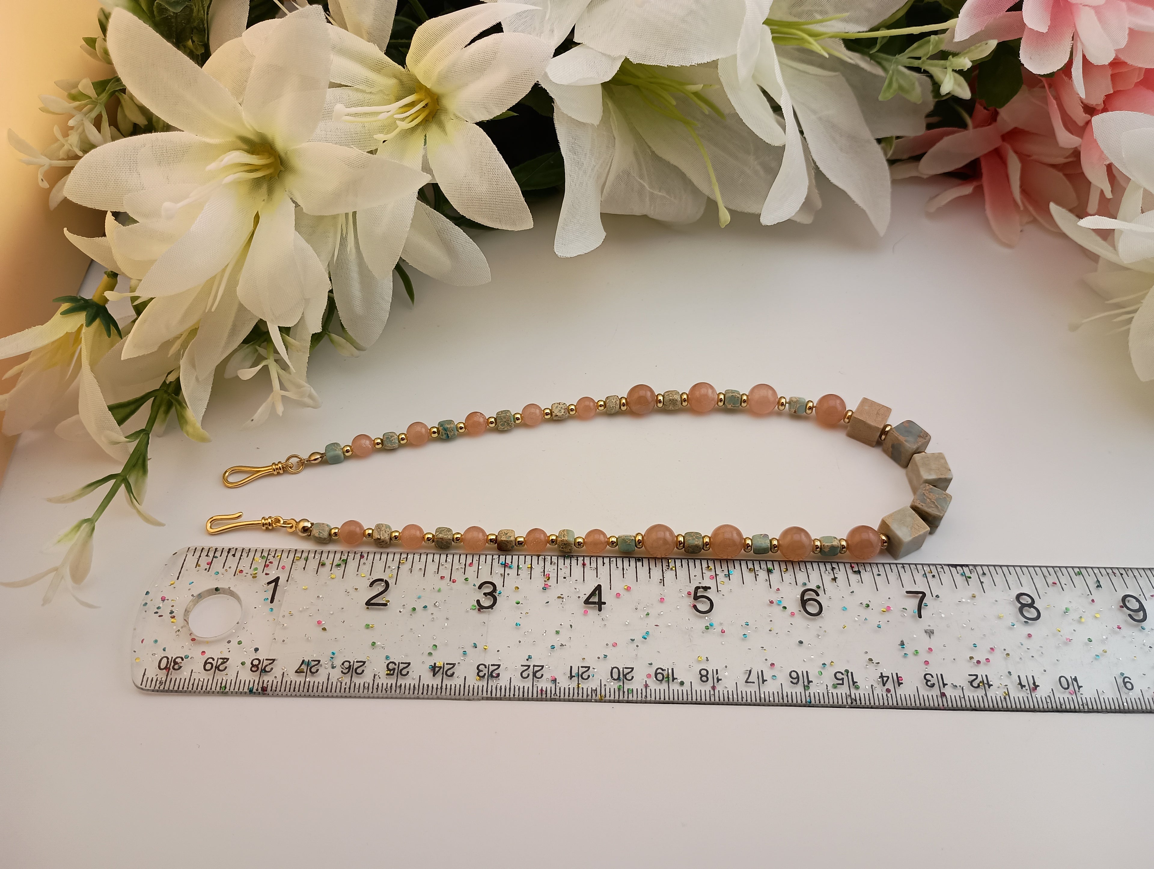 Sunstone & Aqua Terra Jasper Necklace